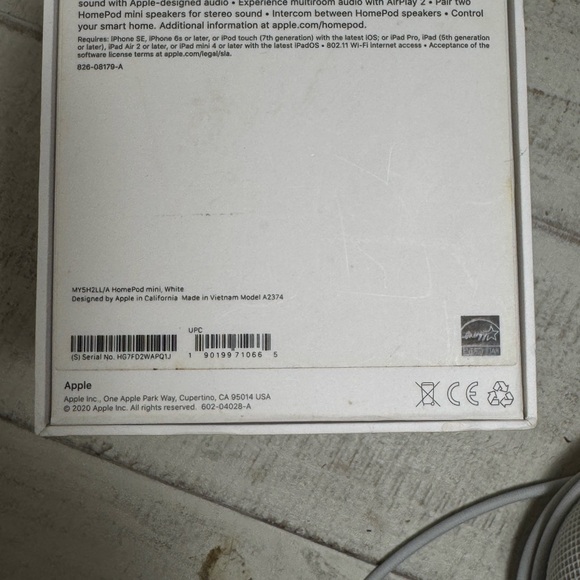 Apple Home Pod mini Smart Speaker in white - Picture 6 of 6